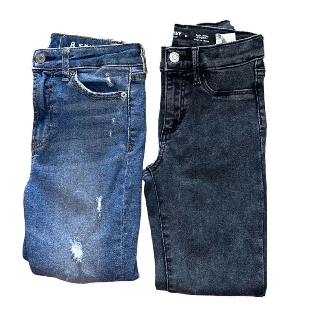 Girls Kids 2pc Distressed Jeans Bundle(Size 8)
